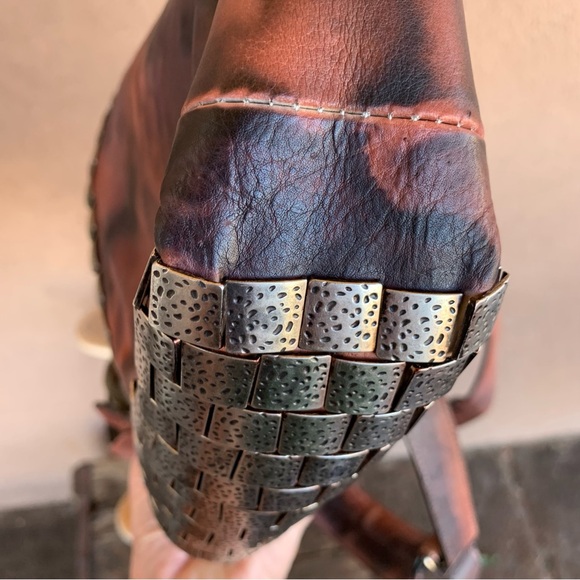 POL Distressed Leather Tie-Dyed Studded Backpack - Picture 11 of 14